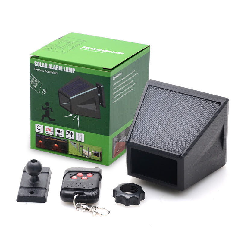 Solar Infrared Alarm Lamp – Motion Sensor with Remote Control