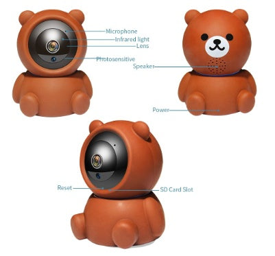 Bear 1080P WiFi IP Camera – Auto Tracking & Night Vision