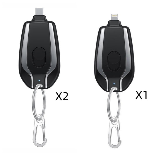 Mini Keychain Power Bank – 1500mAh Type-C Fast Charger