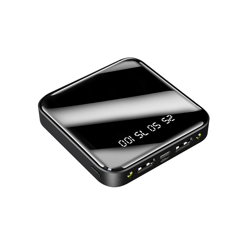 Mini 20000mAh Power Bank – Portable with Mirror & Digital Display