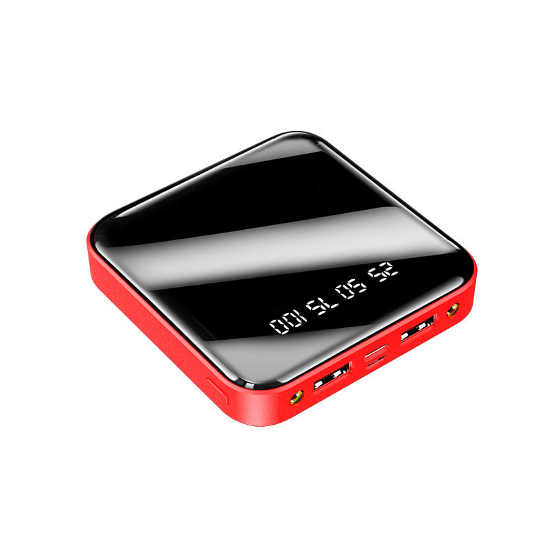 Mini 20000mAh Power Bank – Portable with Mirror & Digital Display