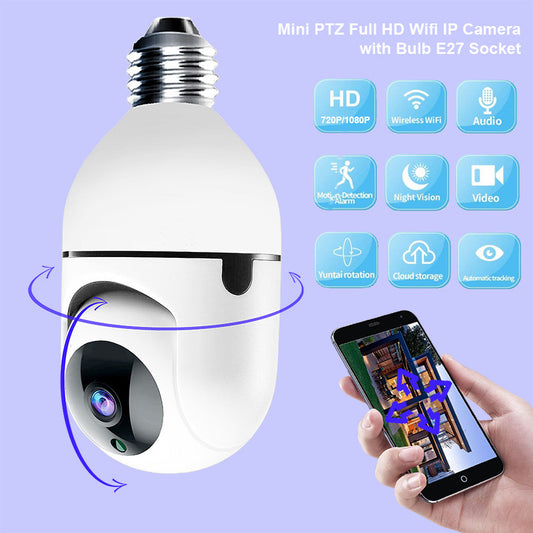 360° Bulb WiFi Security Camera – APP Smart Home Monitoring