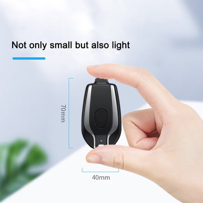 Mini Keychain Power Bank – 1500mAh Type-C Fast Charger
