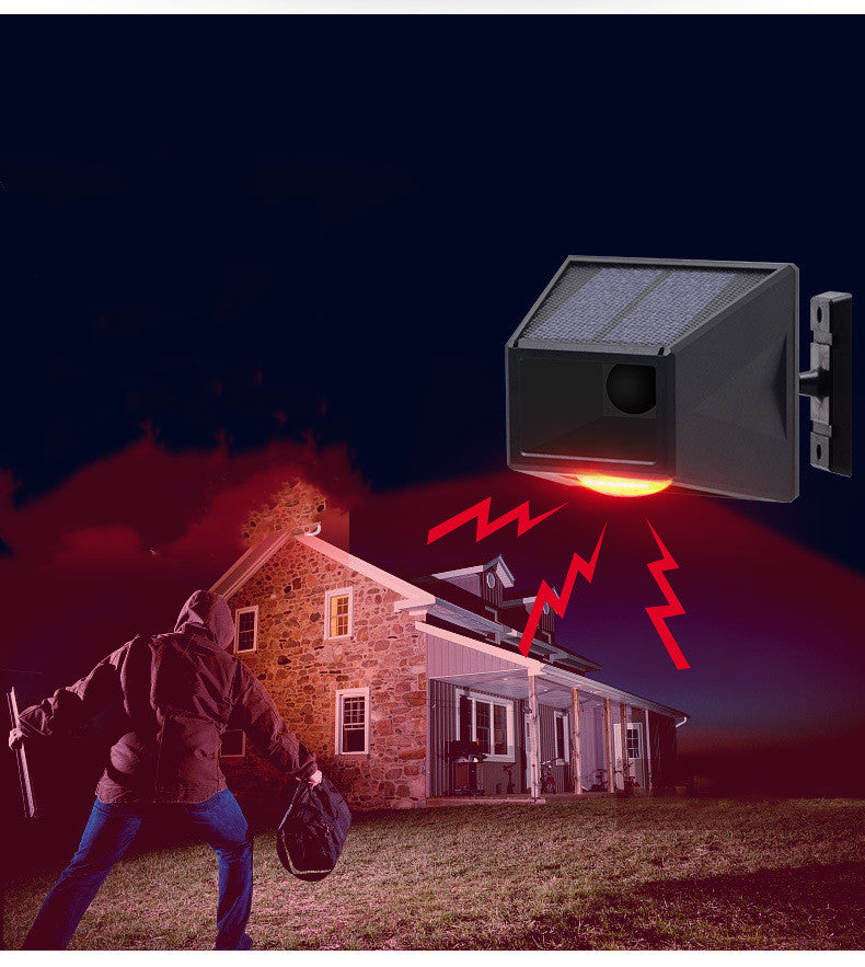 Solar Infrared Alarm Lamp – Motion Sensor with Remote Control