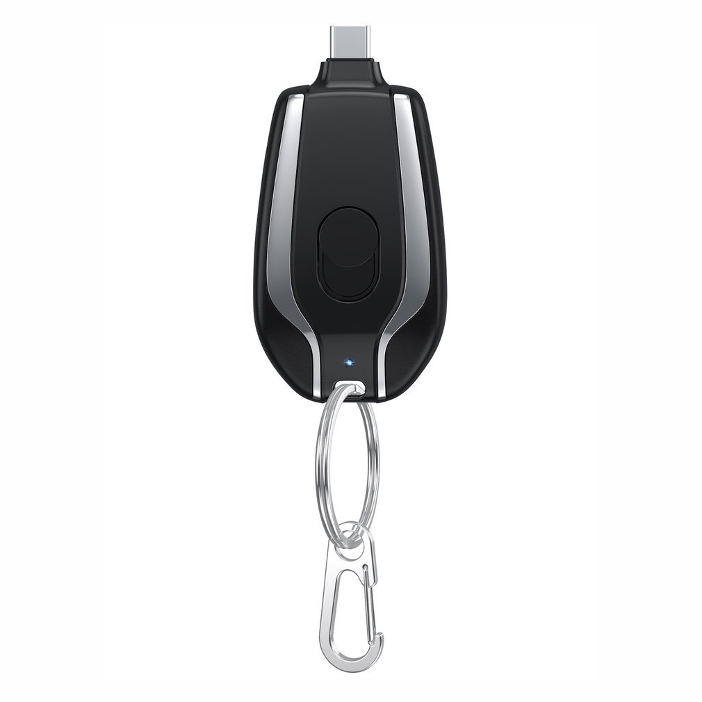 Mini Keychain Power Bank – 1500mAh Type-C Fast Charger