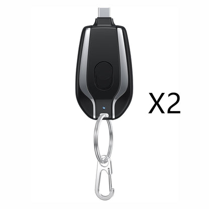 Mini Keychain Power Bank – 1500mAh Type-C Fast Charger