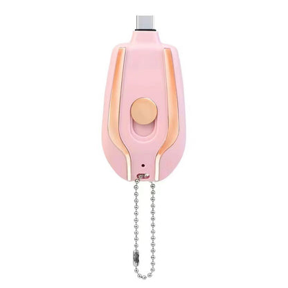Mini Keychain Power Bank – 1500mAh Type-C Fast Charger
