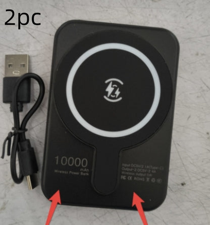 Mini Magnetic Wireless Power Bank – 5000mAh Fast Charging