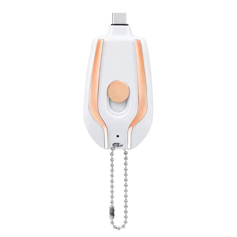 Mini Keychain Power Bank – 1500mAh Type-C Fast Charger