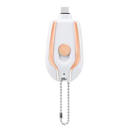 Mini Keychain Power Bank – 1500mAh Type-C Fast Charger