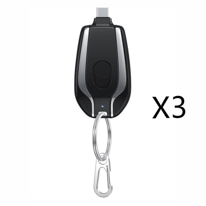 Mini Keychain Power Bank – 1500mAh Type-C Fast Charger